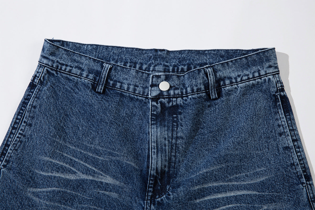 New high street trend thorn print washed jeans